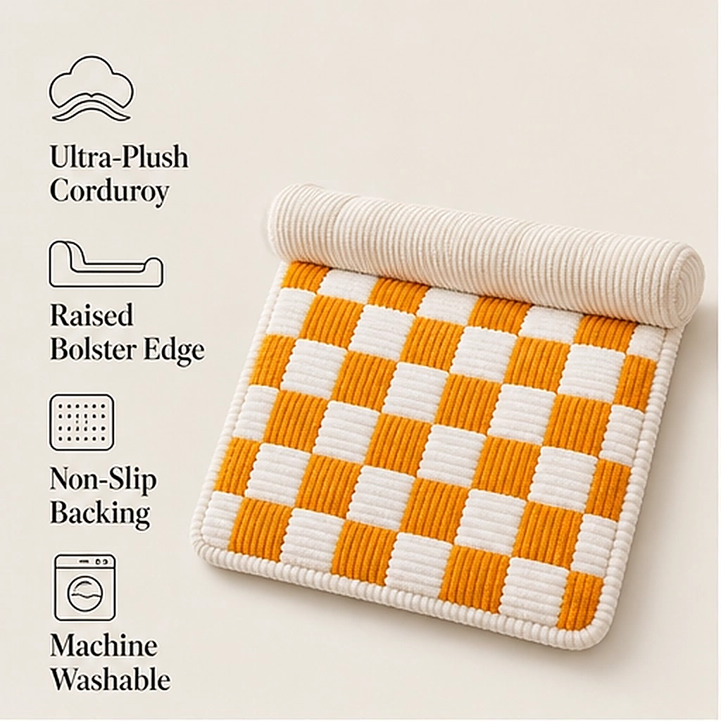 Denwyck – Plush Checkered Anti-Slip Dog Couch Mat &amp; Furniture Protector + 50% OFF