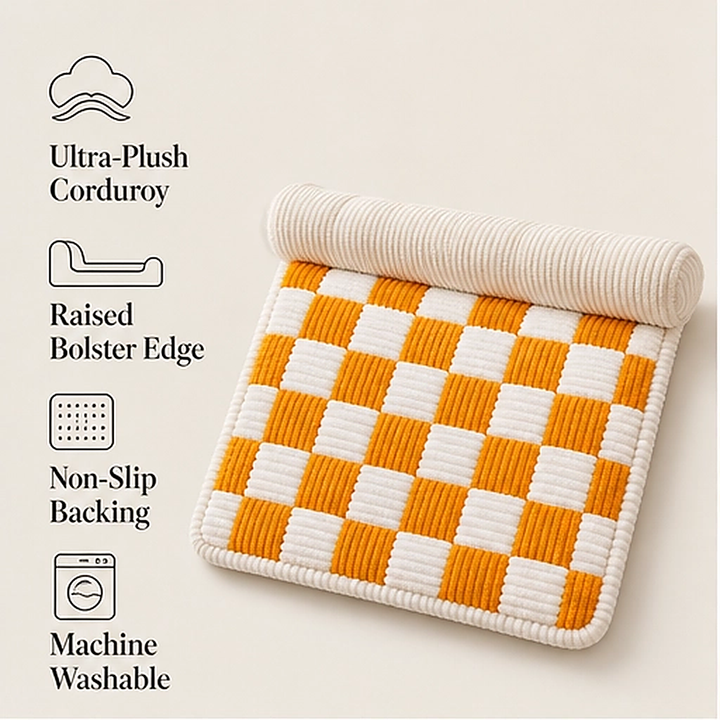 Denwyck – Plush Checkered Anti-Slip Dog Couch Mat &amp; Furniture Protector + 50% OFF