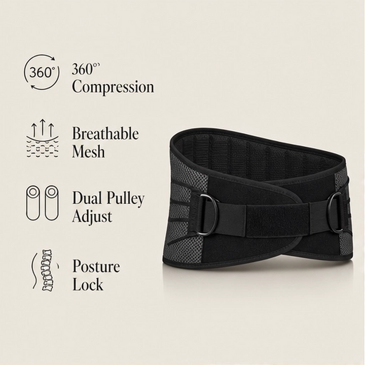 Archwell – Adjustable Dual-Pulley Breathable Lumbar Support Belt + 50% OFF