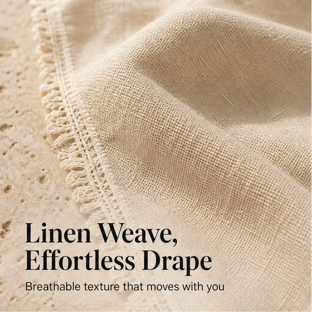 Sablé – Lace-Trim Faux-Linen Wrap Maxi Dress + 50% OFF