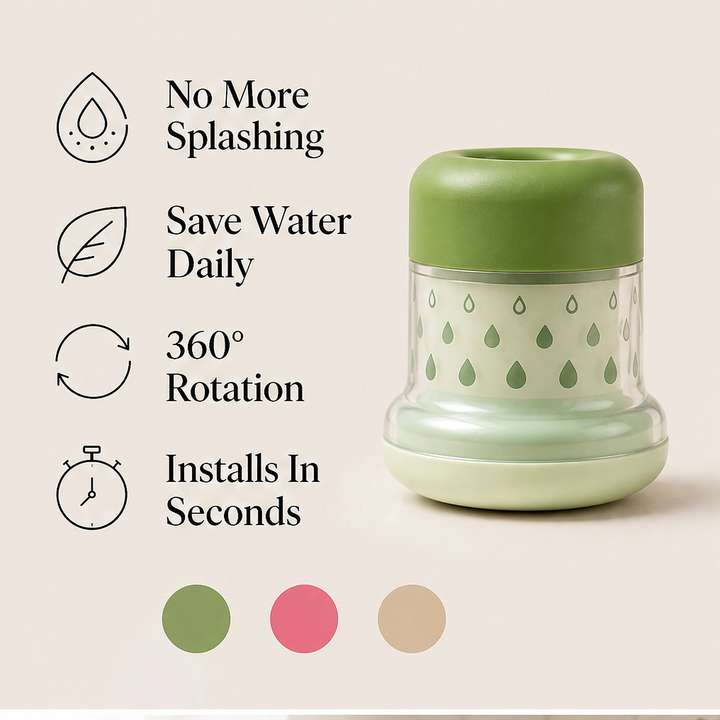 Rinsewell – 360° Splash-Reducing Faucet Filter Attachment + 50% OFF