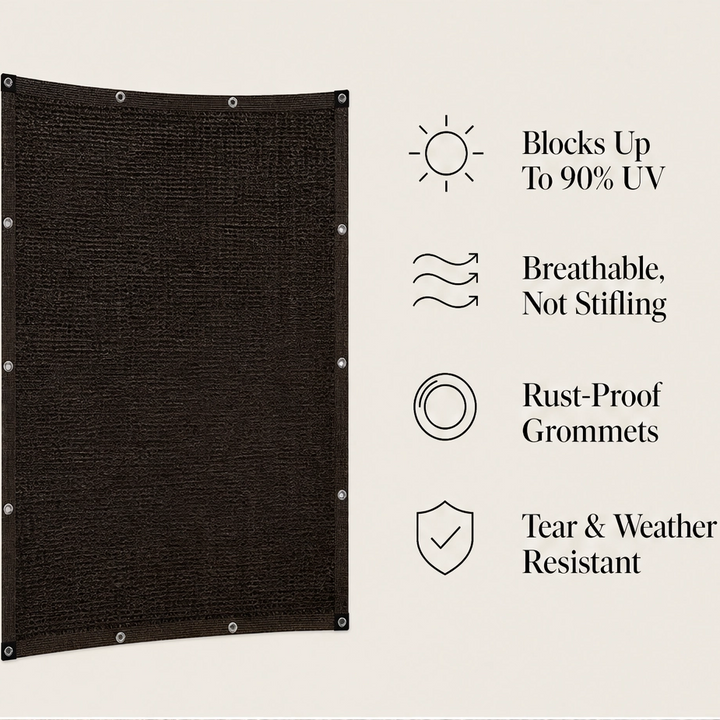 Shadevale – Breathable UV-Blocking Outdoor Shade Cloth with Reinforced Grommets + 50% OFF