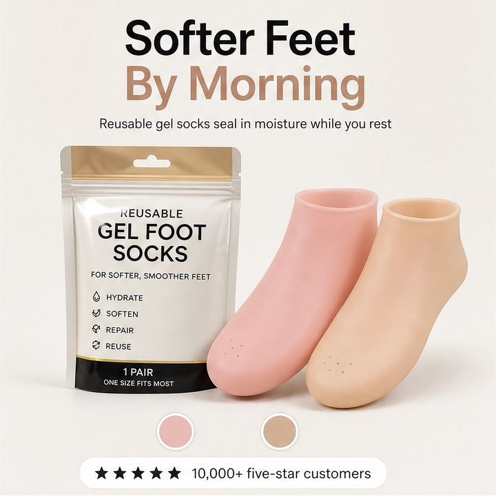 Emollia – Full-Foot Silicone Moisturizing Socks, Reusable Spa Socks + 50% OFF