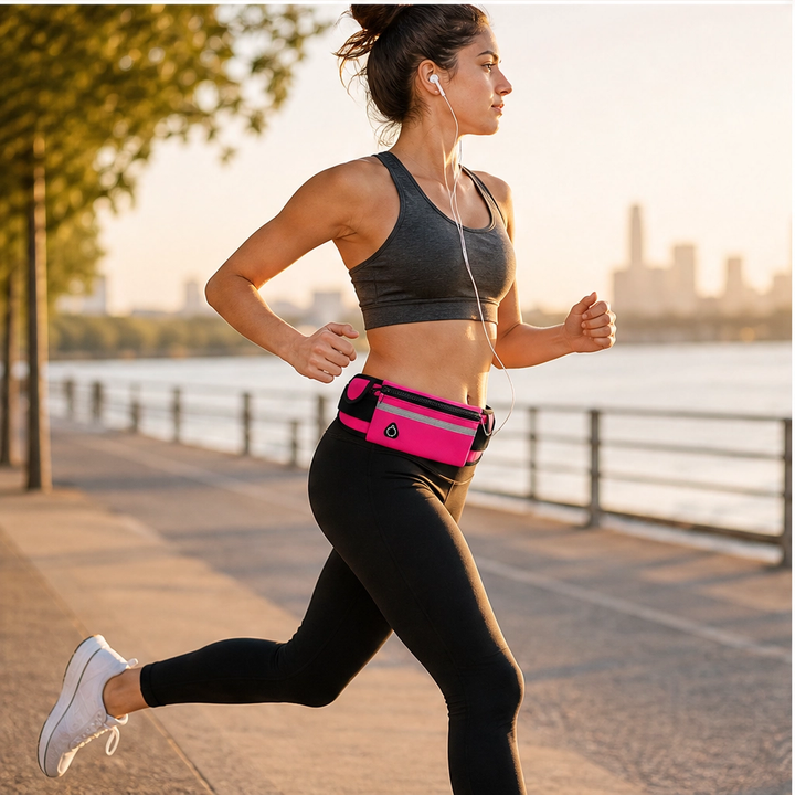 Paceholm – Bounce-Free Running Belt with Bottle Holder &amp; Reflective Strip + 50% OFF