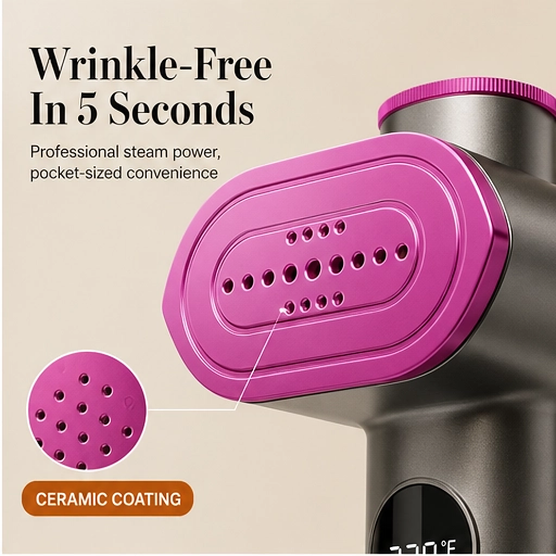 Linsten – 5-Second Heat 2-in-1 Handheld Steam Iron &amp; Garment Steamer + 50% OFF