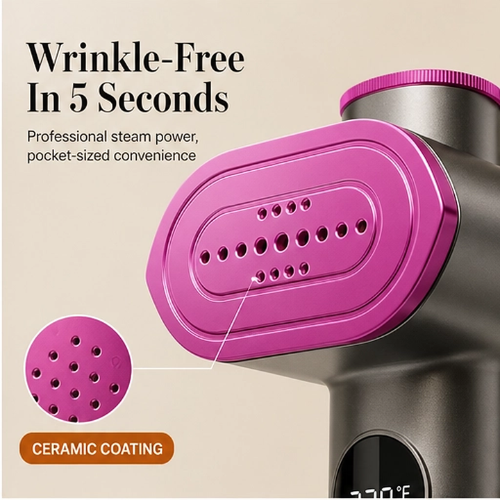 Linsten – 5-Second Heat 2-in-1 Handheld Steam Iron &amp; Garment Steamer + 50% OFF