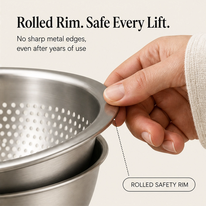 Prepwell – 3-in-1 Stainless Steel Basin with Grater Lid &amp; Drain Basket + 50% OFF