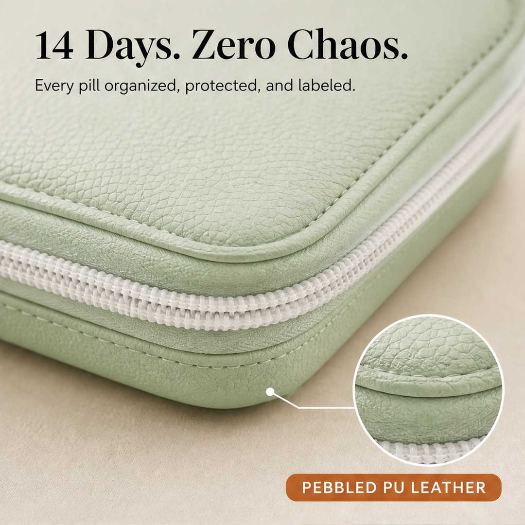 Sagevault – Waterproof 14-Pouch Binder Pill &amp; Vitamin Organizer for Travel + 50% OFF