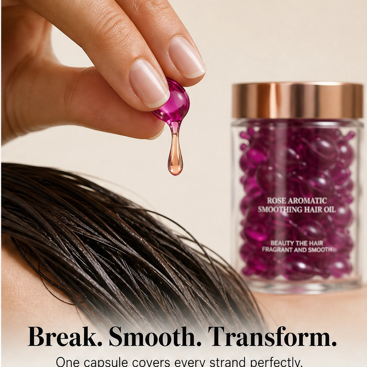 Tressara – Argan &amp; Rosehip Hair Oil Capsules for Silky, Frizz-Free Shine + 1+1 FREE
