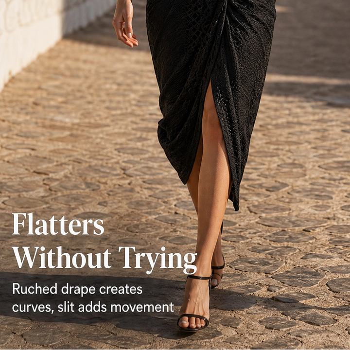 Marisol – Halter Neck Asymmetrical Eyelet Maxi Summer Dress + 50% OFF