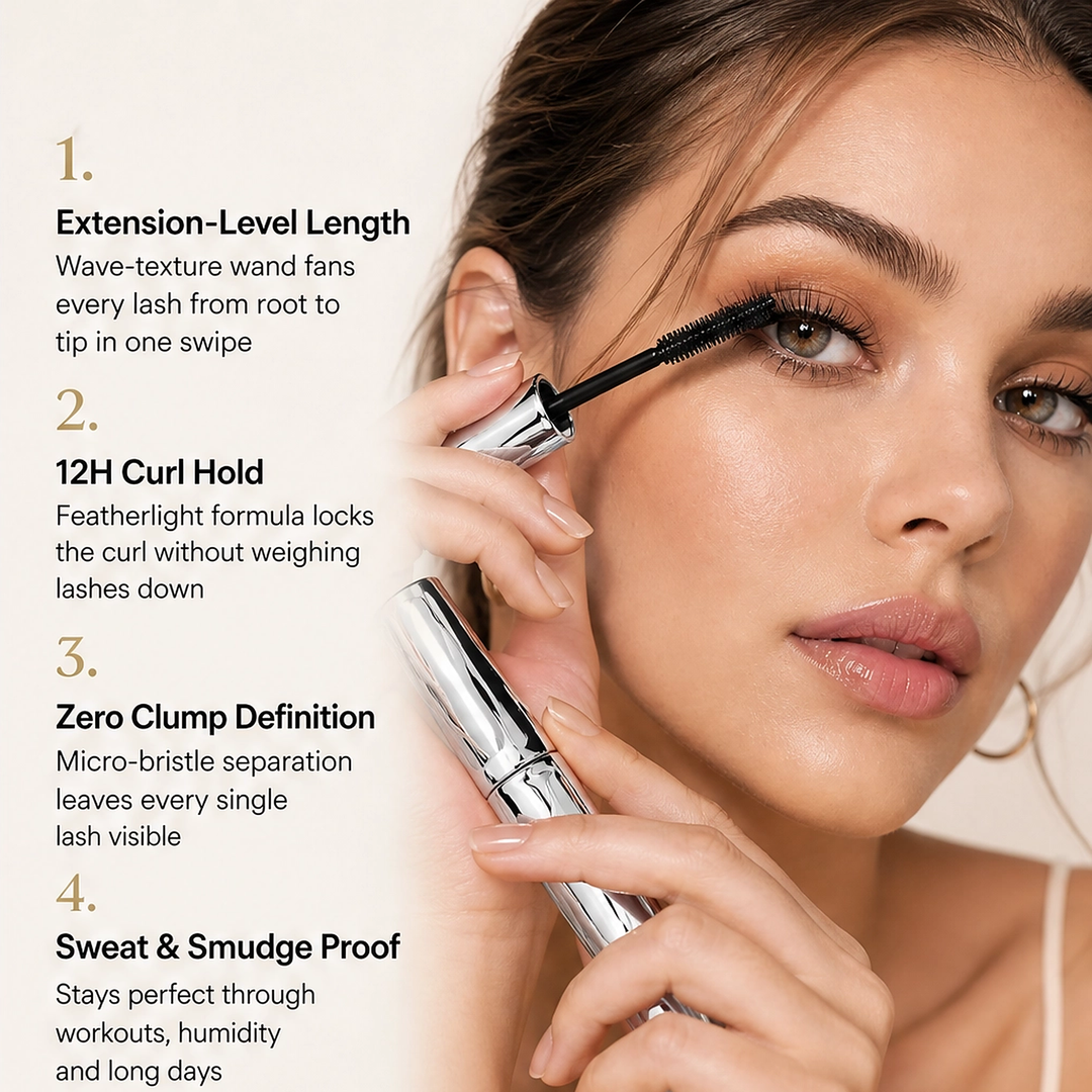 Plumelle – Clump-Free Lengthening &amp; All-Day Curl Mascara + 1+1 FREE