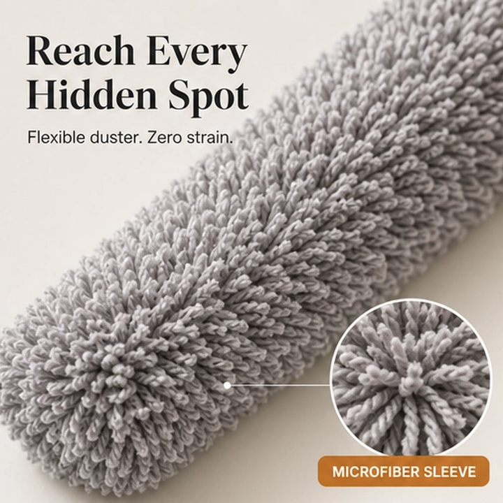 Nooken – Bendable Microfiber Gap Duster with Telescopic 51" Reach + 50% OFF
