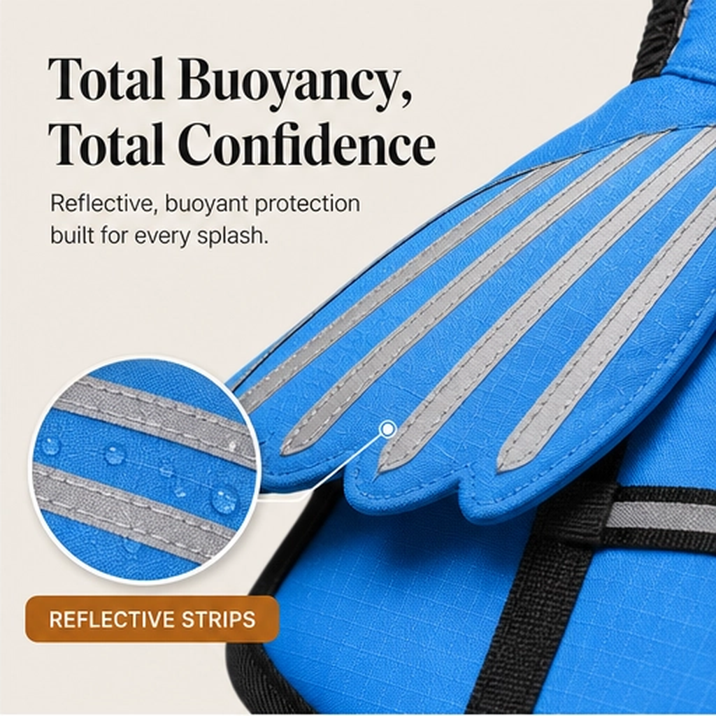 Tidewell – Reflective Angel Wing Dog Life Jacket with Rescue Handle + 50% OFF
