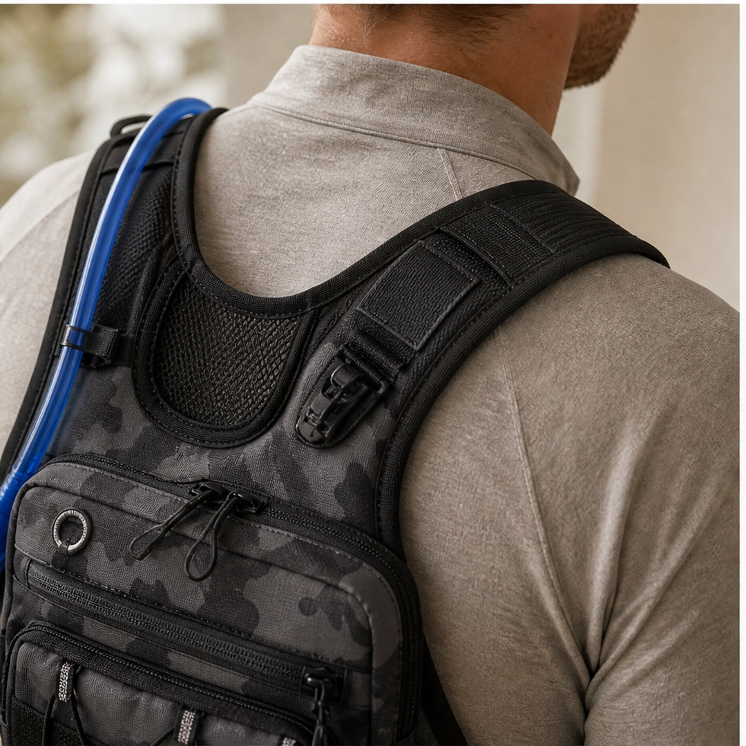 Flintrek – Hands-Free Hydration Chest Rig with 2L Bladder &amp; Front Storage + 50% OFF