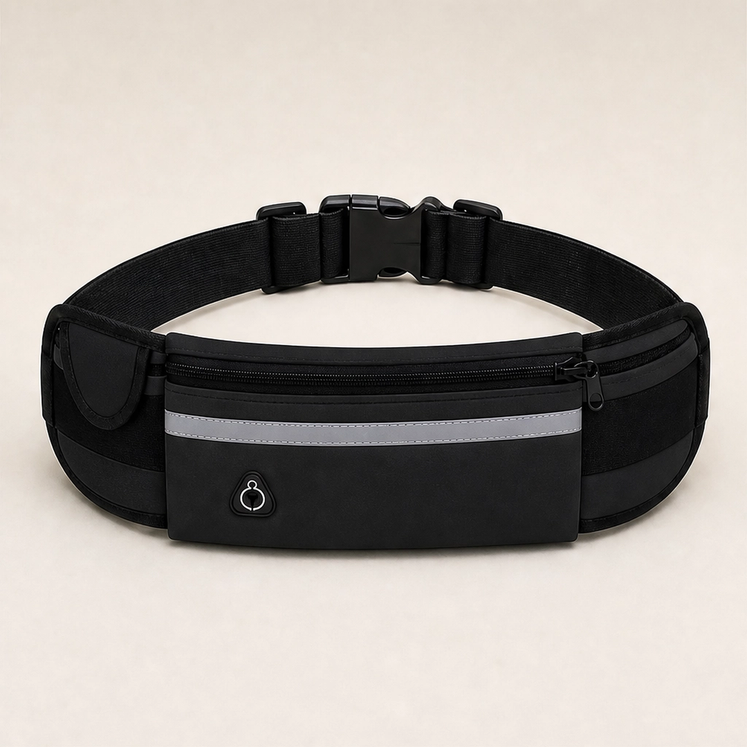 Paceholm – Bounce-Free Running Belt with Bottle Holder &amp; Reflective Strip + 50% OFF