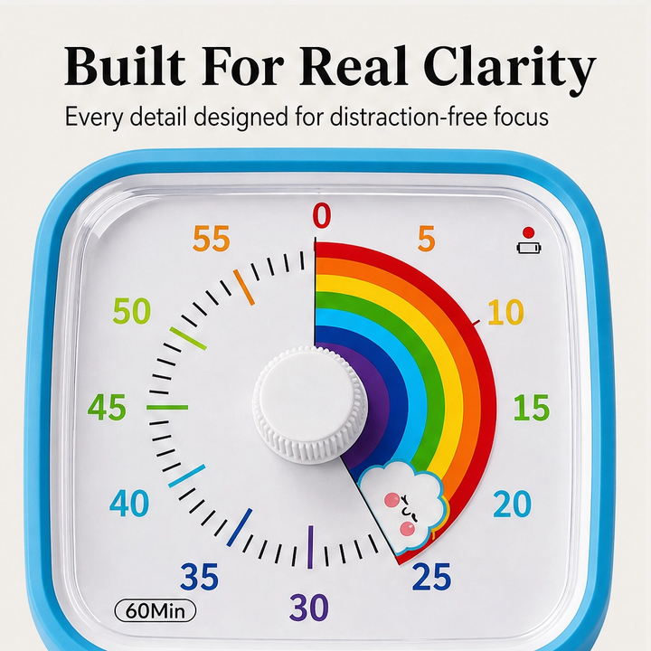 Hushdial – Visual 60-Minute Countdown Timer with Silent Mode + 50% OFF