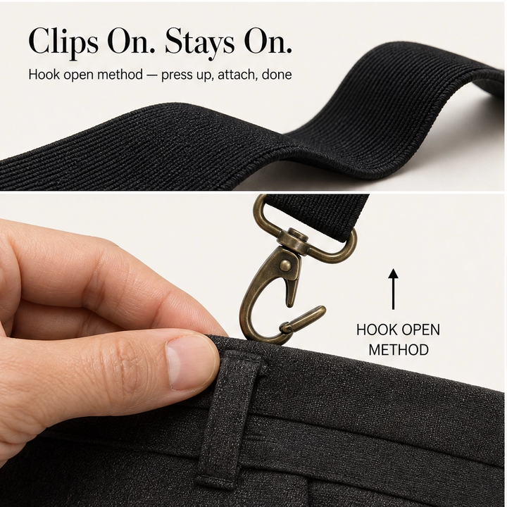 Bracewell – X-Back Hook-Clip Suspenders with Antique Bronze Buckles + 50% OFF