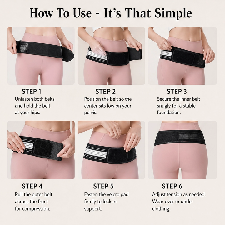 Steadwell – Dual-Belt Adjustable Compression Support Belt + 50% OFF