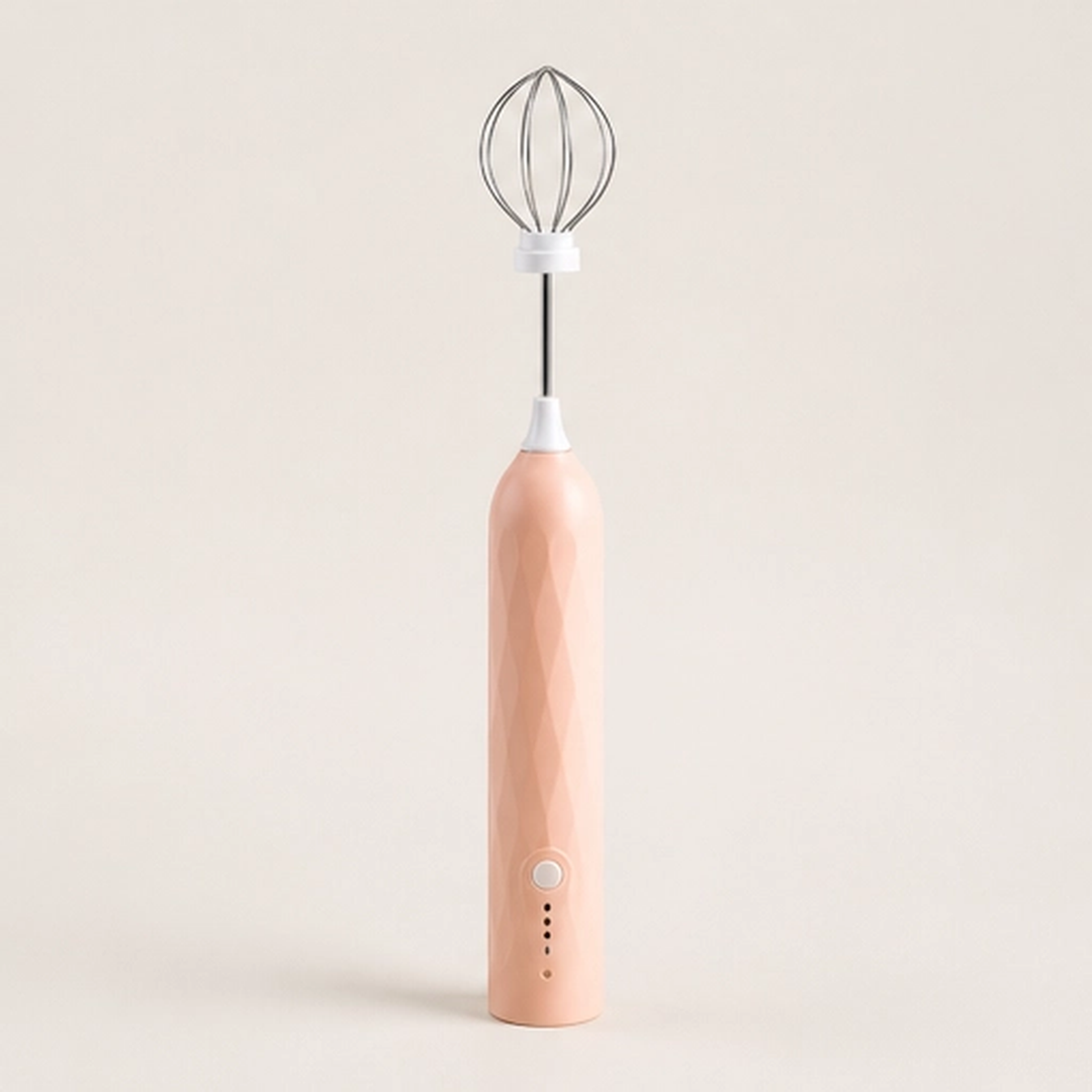 Cremara – 3-Speed Rechargeable Handheld Milk Frother &amp; Whisk Set + 50% OFF