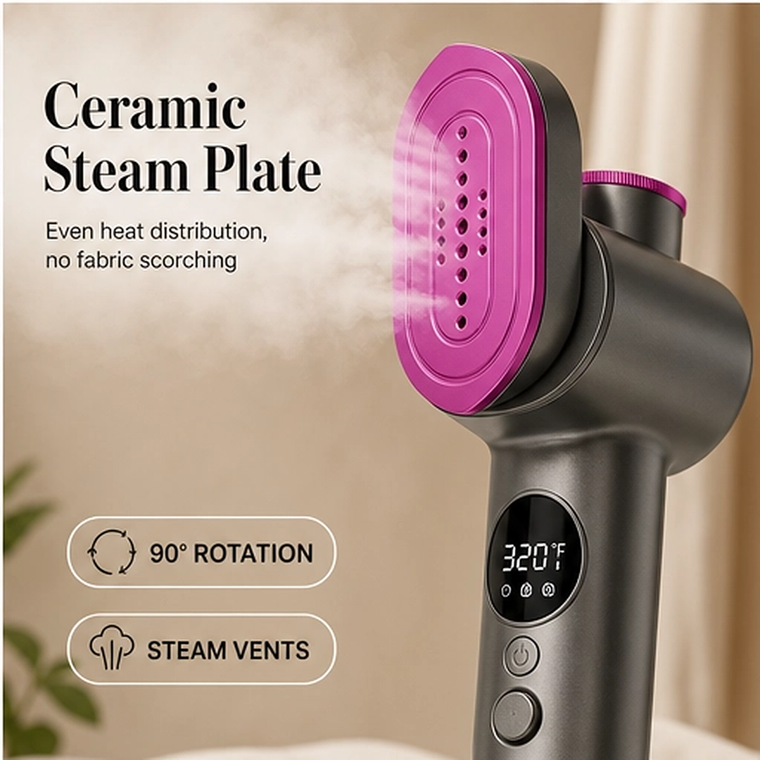 Linsten – 5-Second Heat 2-in-1 Handheld Steam Iron &amp; Garment Steamer + 50% OFF