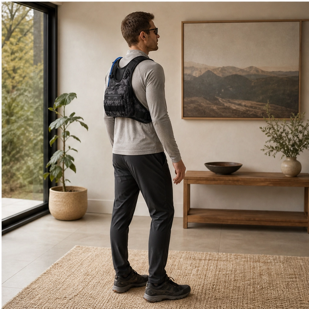 Flintrek – Hands-Free Hydration Chest Rig with 2L Bladder &amp; Front Storage + 50% OFF