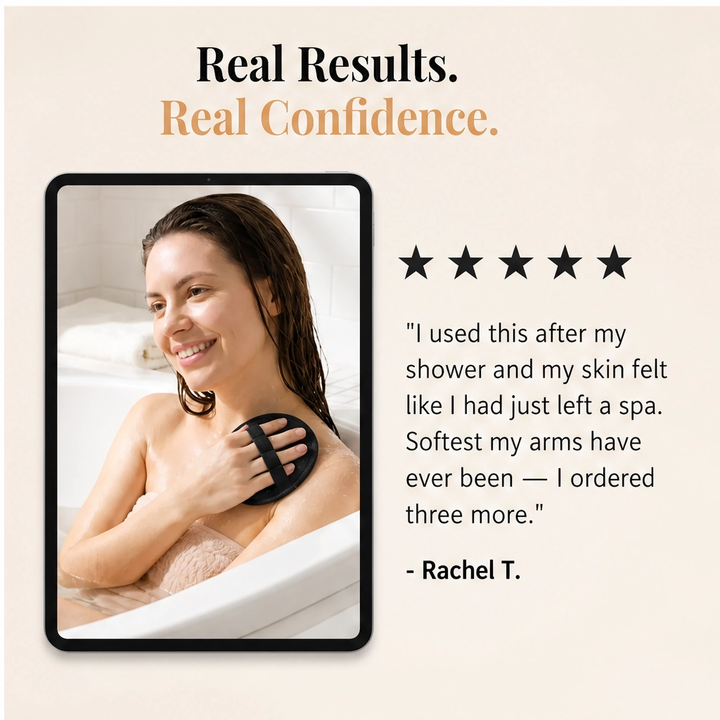 Sableau – Reusable Textured Exfoliating Body Scrub Pad with Hand Strap + 1+1 FREE