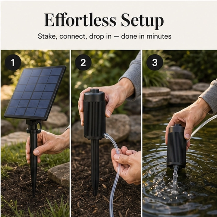 Fernbrook – Solar Powered Wire-Free Pond Aerator + 50% OFF