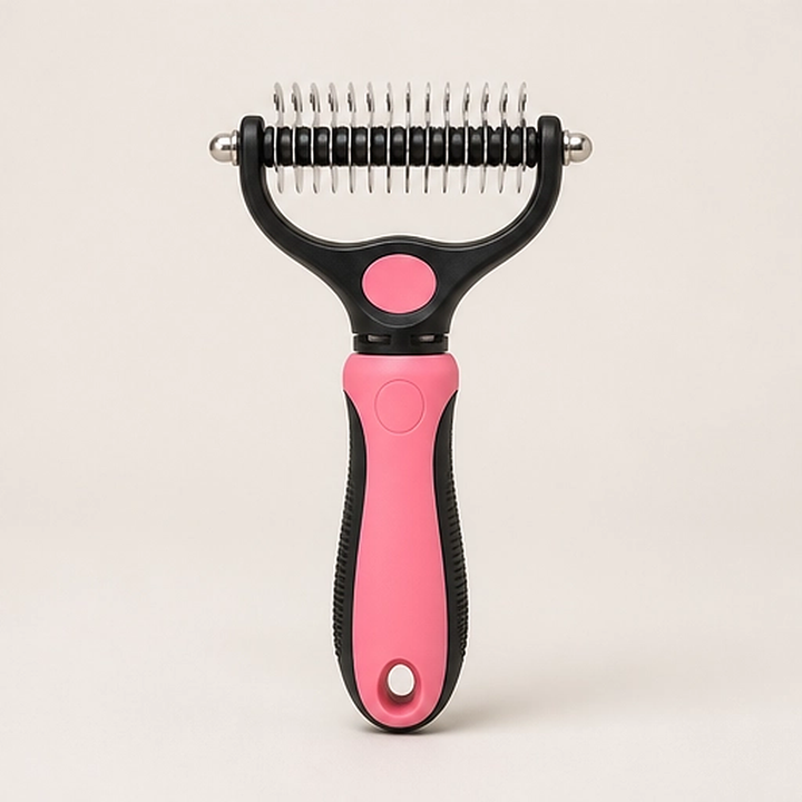 Furrow – Double-Sided Undercoat Rake &amp; Dematting Brush for Dogs and Cats + 50% OFF