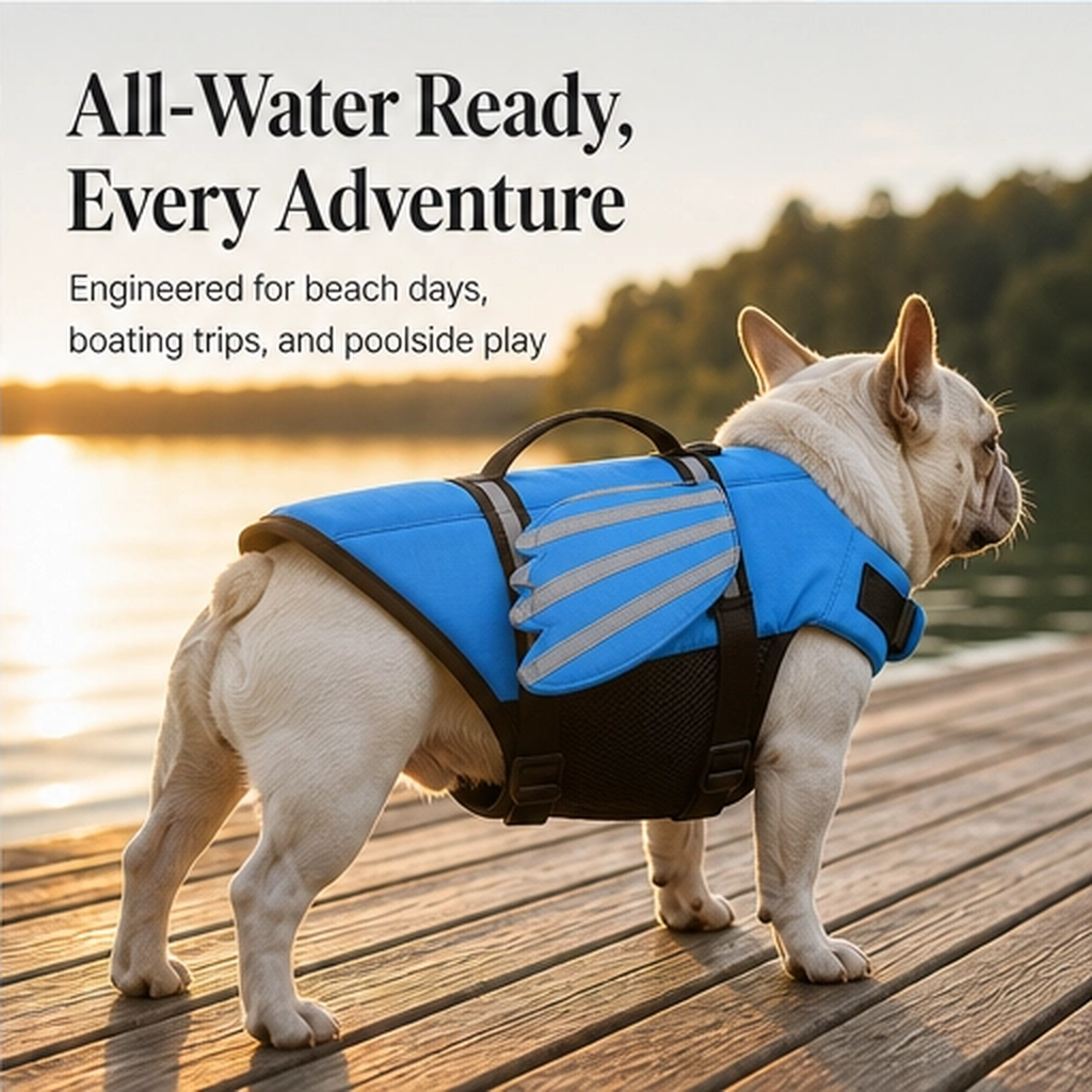 Tidewell – Reflective Angel Wing Dog Life Jacket with Rescue Handle + 50% OFF