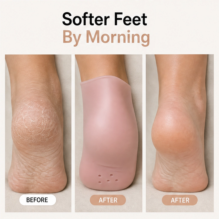 Emollia – Full-Foot Silicone Moisturizing Socks, Reusable Spa Socks + 50% OFF