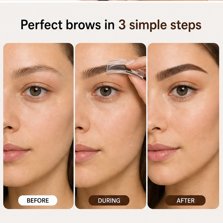 Archelle – Waterproof Adjustable Brow Stamp Kit with Two-Tone Powder &amp; Brush + BUY 1 PICK 1