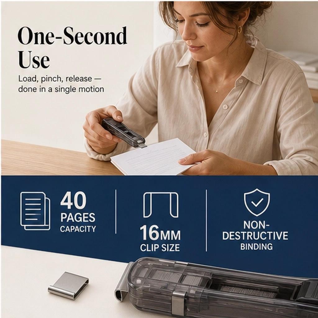 Stackwell – Reusable No-Damage Paper Clip Dispenser + 50% OFF