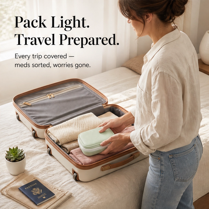 Sagevault – Waterproof 14-Pouch Binder Pill &amp; Vitamin Organizer for Travel + 50% OFF
