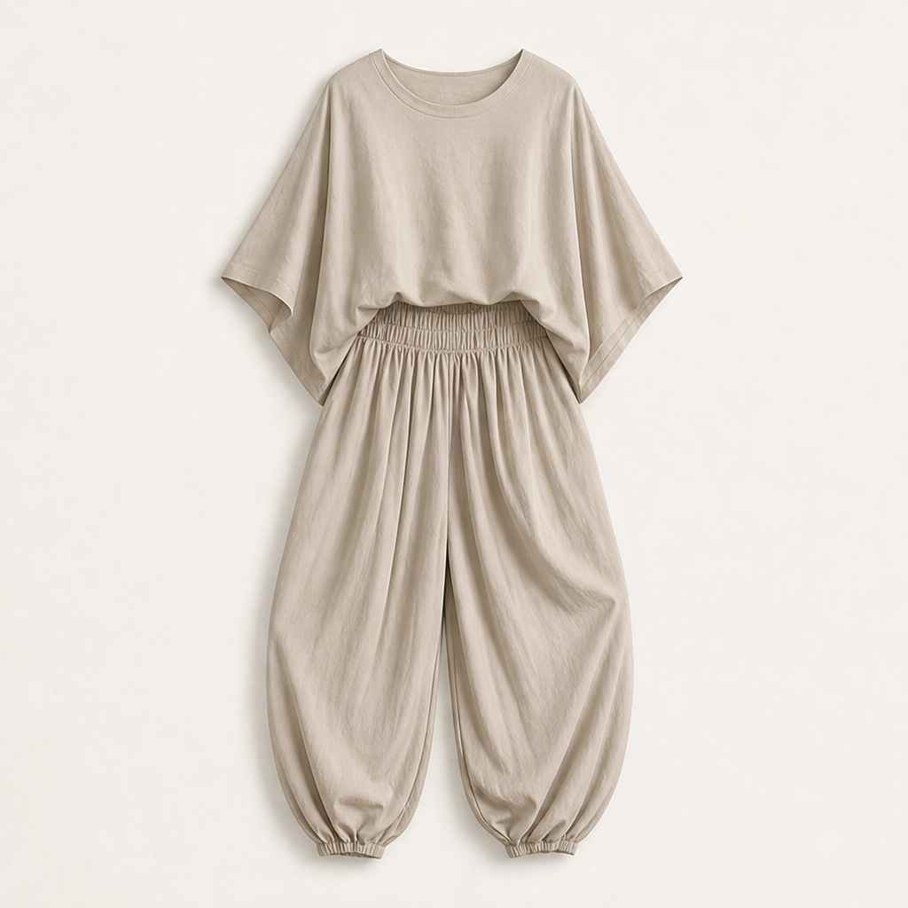 Rivelle – Batwing Top &amp; Wide-Leg Two-Piece Lounge Set + 50% OFF