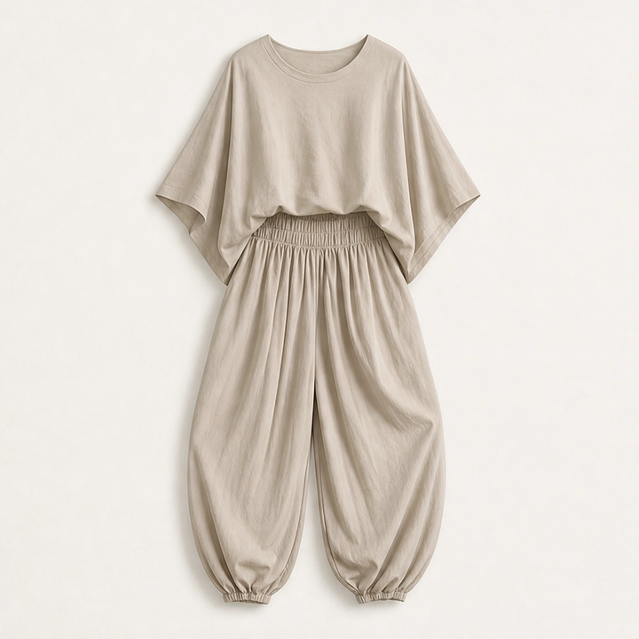 Rivelle – Batwing Top &amp; Wide-Leg Two-Piece Lounge Set + 50% OFF
