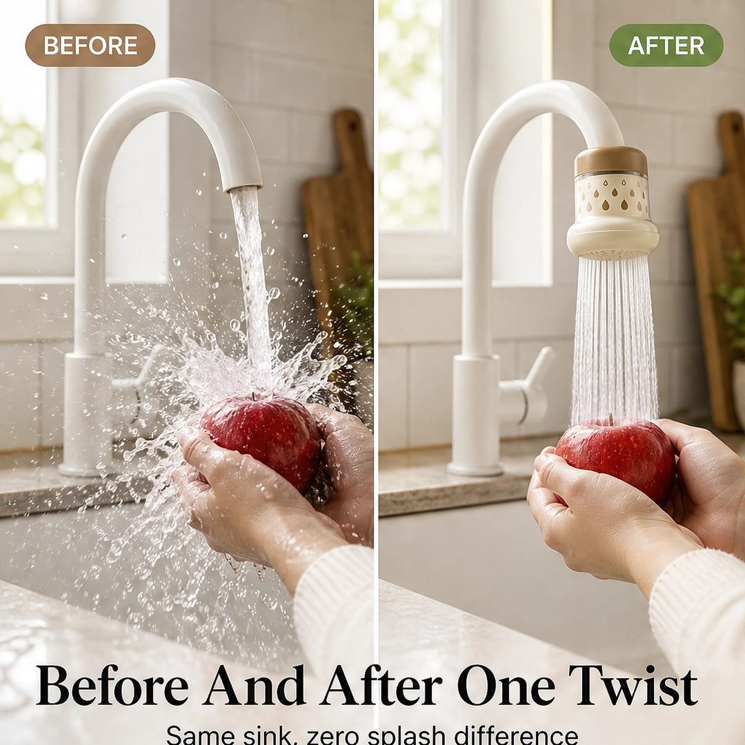 Rinsewell – 360° Splash-Reducing Faucet Filter Attachment + 50% OFF