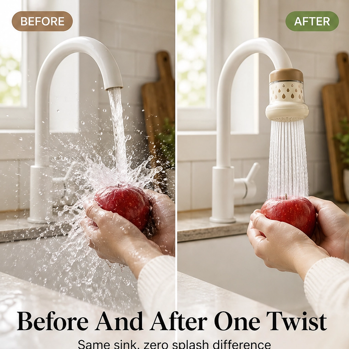 Rinsewell – 360° Splash-Reducing Faucet Filter Attachment + 50% OFF