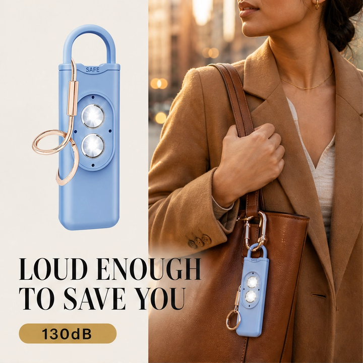 Keyward – 130dB Siren, Dual LED Light &amp; USB Rechargeable Safety Alarm Keychain + 1+1 FREE