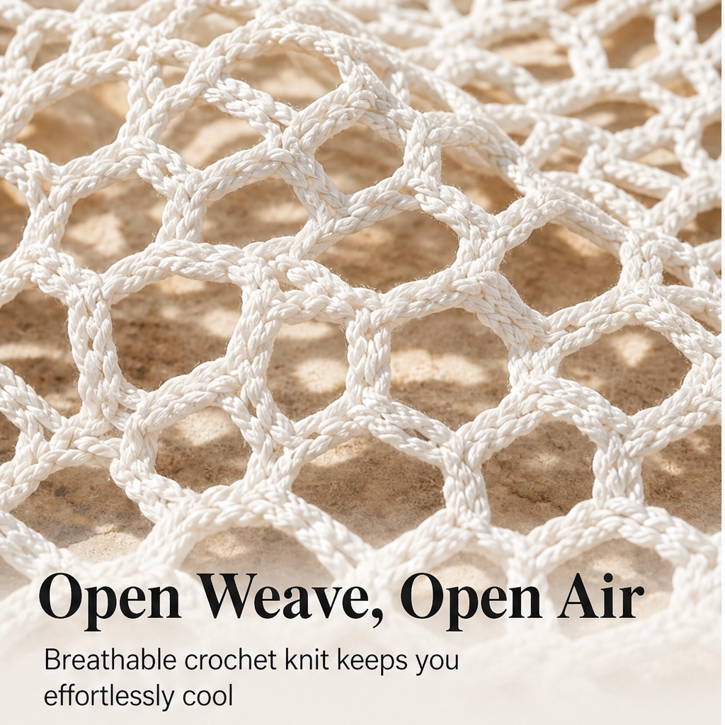 Marévah – Crochet Tassel Beach Cover-Up with Flowing One-Size Fit + 50% OFF