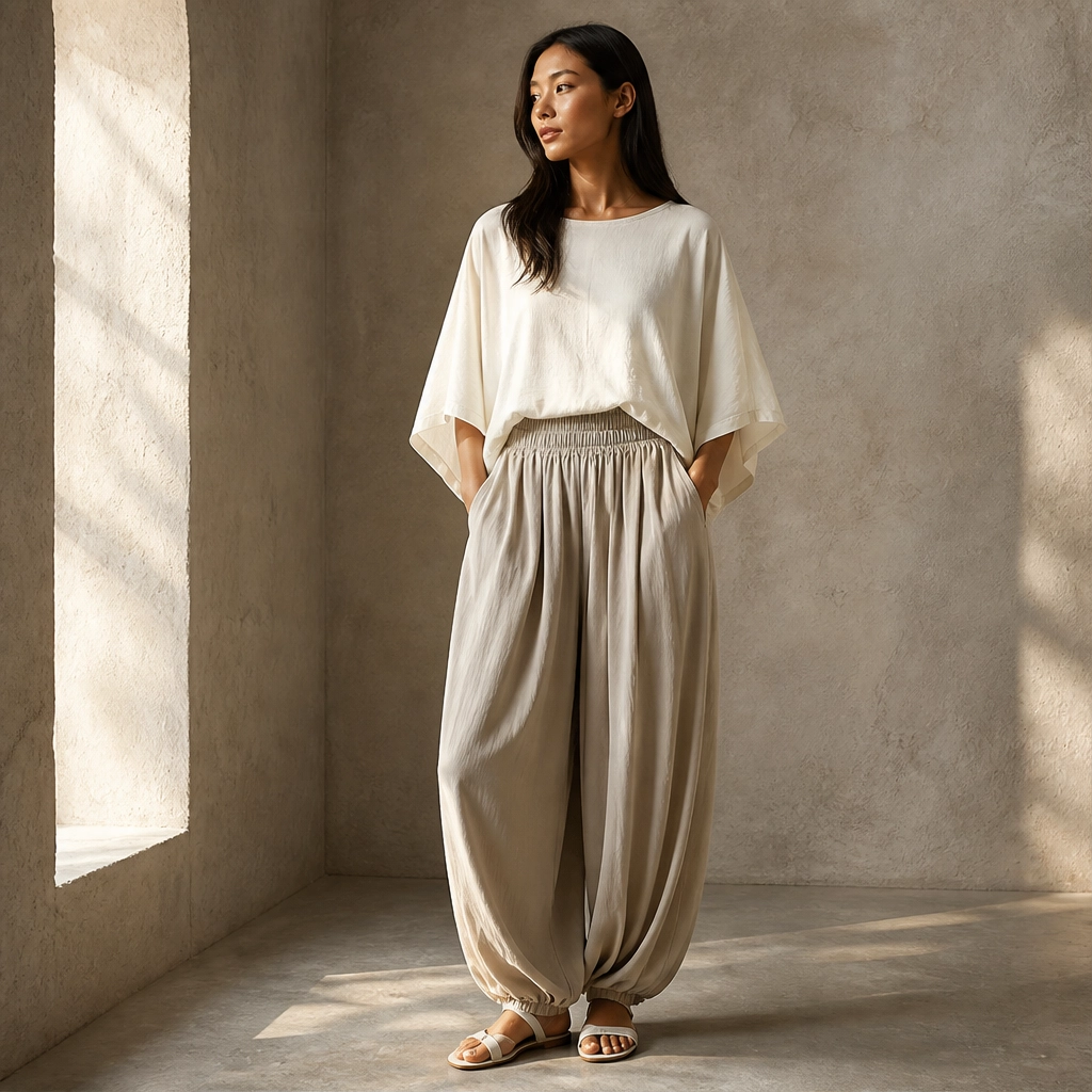 Rivelle – Batwing Top &amp; Wide-Leg Two-Piece Lounge Set + 50% OFF
