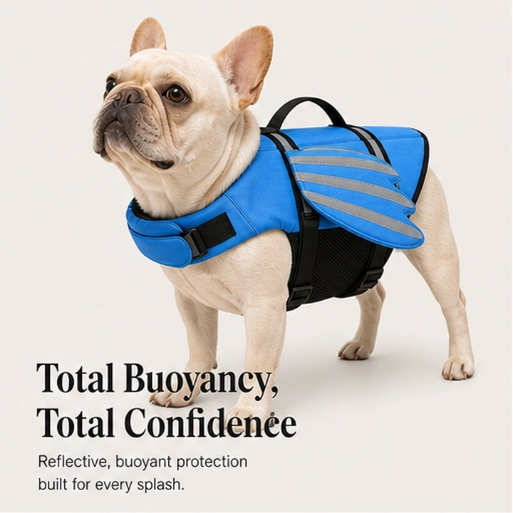 Tidewell – Reflective Angel Wing Dog Life Jacket with Rescue Handle + 50% OFF