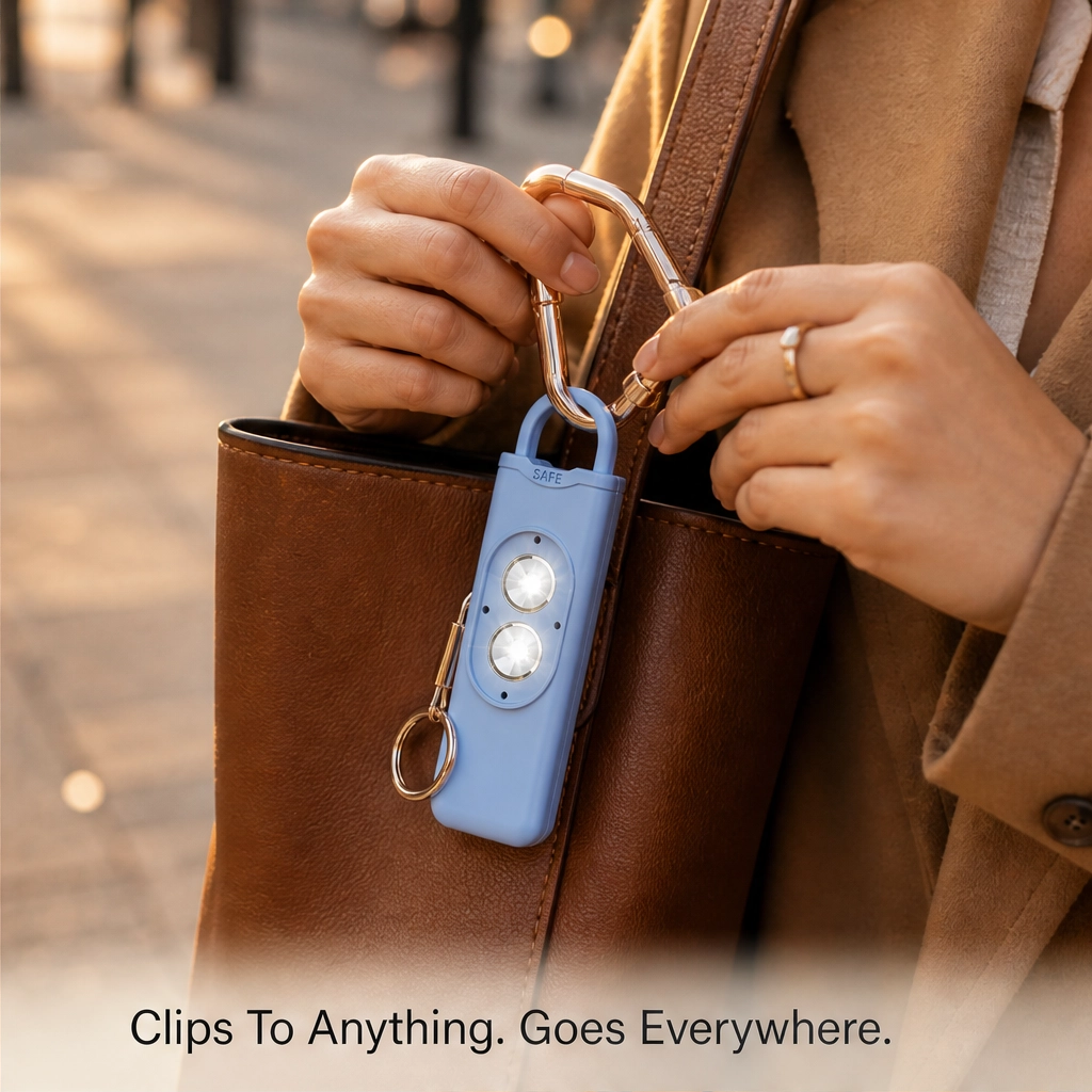 Keyward – 130dB Siren, Dual LED Light &amp; USB Rechargeable Safety Alarm Keychain + 1+1 FREE