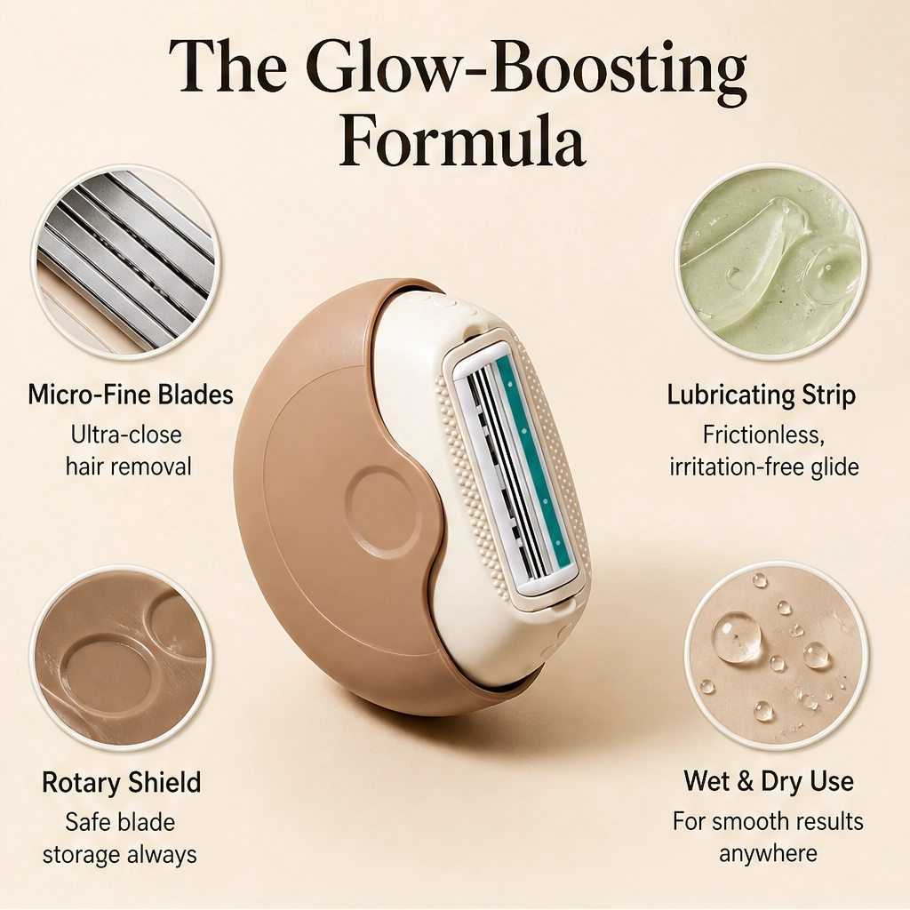 Velsa – Twist-Cover 3-Blade Travel Razor for Wet &amp; Dry Use + 50% OFF