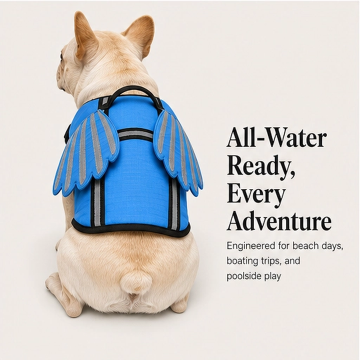 Tidewell – Reflective Angel Wing Dog Life Jacket with Rescue Handle + 50% OFF
