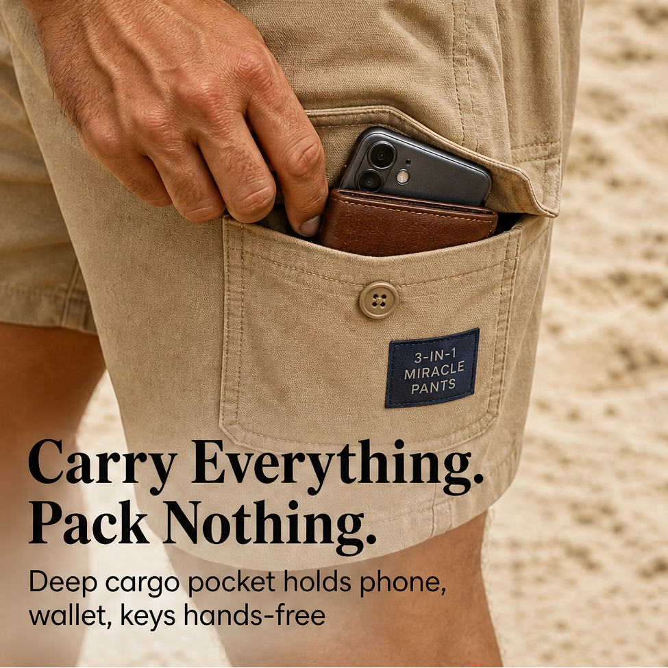 Ridgeline – Lightweight Breathable Cargo Shorts with Secure Zip Pockets + 50% OFF