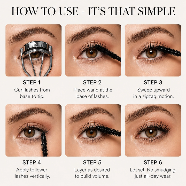Plumelle – Clump-Free Lengthening &amp; All-Day Curl Mascara + 1+1 FREE