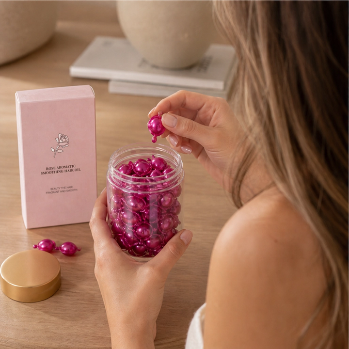 Tressara – Argan &amp; Rosehip Hair Oil Capsules for Silky, Frizz-Free Shine + 1+1 FREE