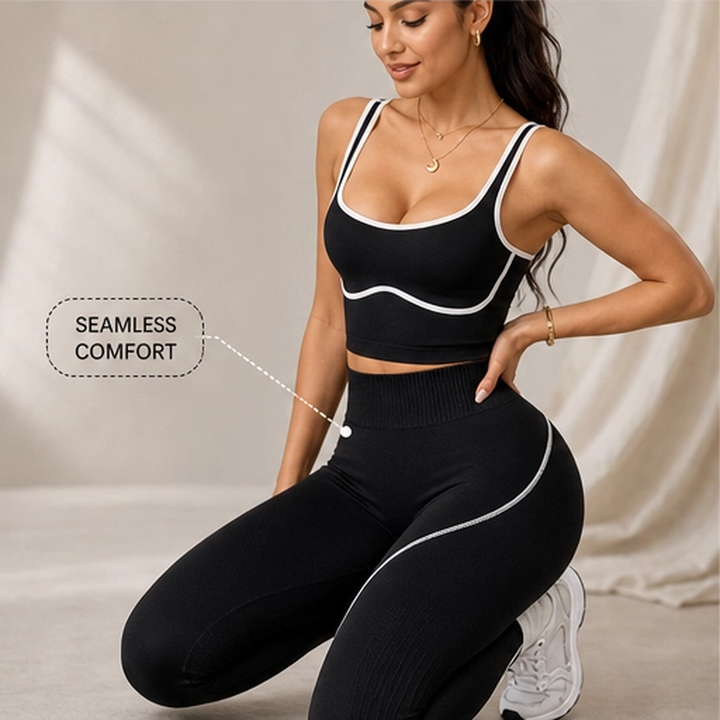 Sculptform – Contour Seam Tummy Control Sports Bra &amp; Leggings Set + 50% OFF