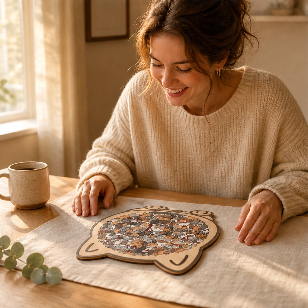 Birchpaw – Wooden Cat &amp; Dog Puzzle with Display Stand + 50% OFF