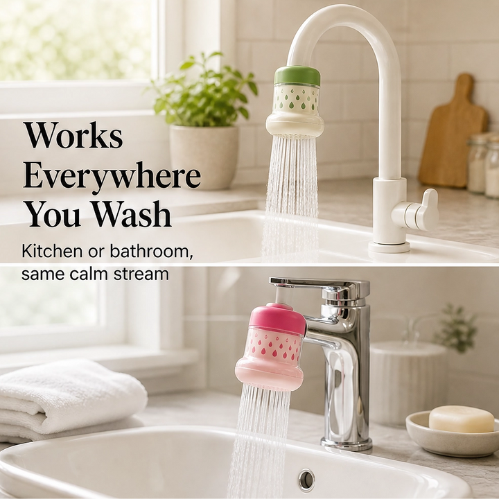 Rinsewell – 360° Splash-Reducing Faucet Filter Attachment + 50% OFF